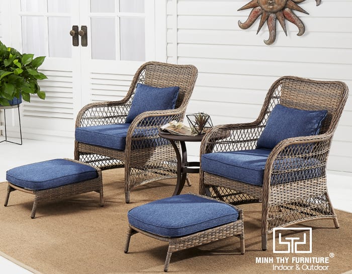 nội thất ghế nhựa giả mây cafe Minh Thy Furniture